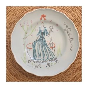 "Salute!" Art Pottery Plate Handmade in Portugal